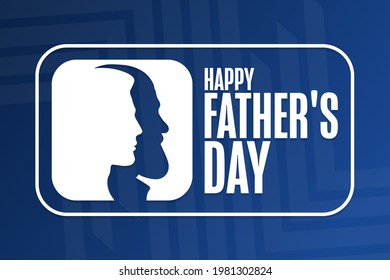 Happy Father's Day. Holiday concept. Template for background, banner, card, poster with text inscription. Vector EPS10 illustration