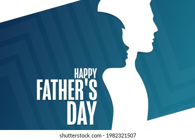 Happy Father's Day. Holiday concept. Template for background, banner, card, poster with text inscription. Vector EPS10 illustration