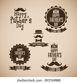 Happy fathers day icon design 