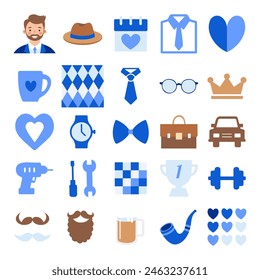 Happy Father's day icon set