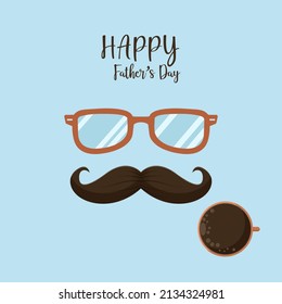 Happy Father's Day icon . Symbol of men accessories . Vector illustration.