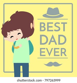 Happy Father's Day Illustration