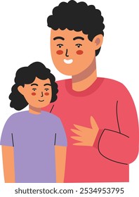 Happy Father's Day Illustration with Cartoon Design Style. Vector Character