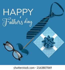 Happy Father's Day illustration and invitation poster