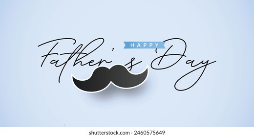 Happy fathers day illustration template design