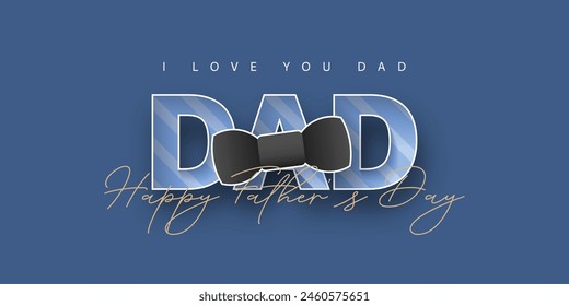 Happy fathers day illustration template design