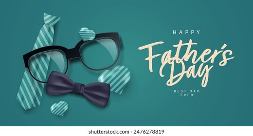 Happy fathers day illustration template design