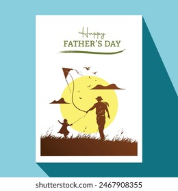 Happy Father's day illustration. Turkish Translation: Babalar günü kutlu olsun. 