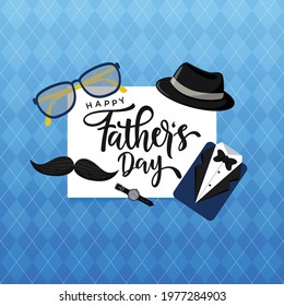 Happy Father's Day illustration vector graphic of good for greeting card, sale, typography, Background. Fathers day holiday