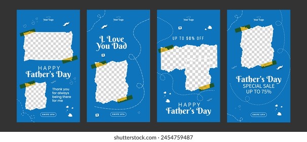 happy father's day instagram stories web social media instagram post template