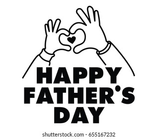Happy Father's Day Isolated White Backgroung