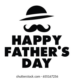 Happy Father's Day Isolated White Backgroung