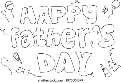 Happy father's day kid doodle drawing best gift for daddy 