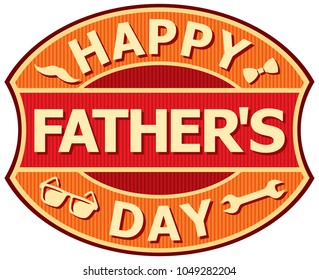 Happy Fathers Day label
