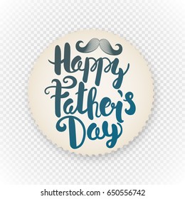 Happy Fathers Day label. Grunge paper sticker with logo