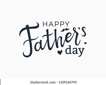 Happy father's day lettering.