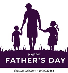 Happy Fathers day Lettering Background with a mustache Vector Illustration