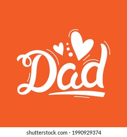 Happy Fathers day Lettering Background with a mustache Vector Illustration