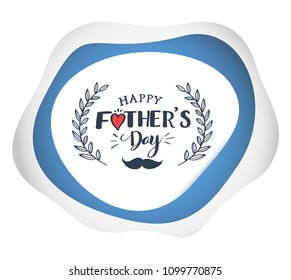 Happy father's Day lettering banner for Father ' Day greeting card. Vector illustration.