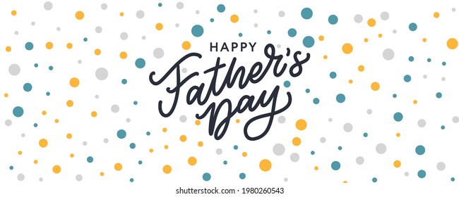 Happy father's day. Lettering. Banner Sale Brush text pattern vector