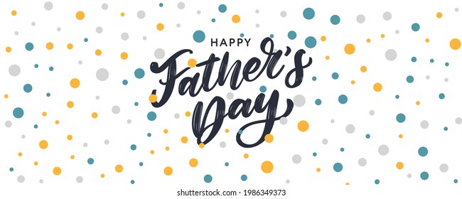 Feliz día del padre. Dejando. Vector de patrón de texto de pincel de venta de banner