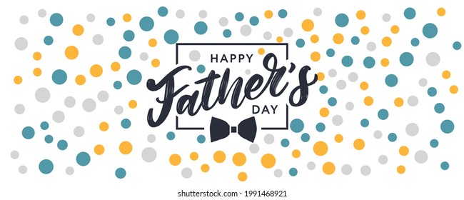 Happy father's day. Lettering. Banner Sale Brush text pattern vector