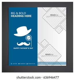 Happy fathers day. Lettering. Brochure Style