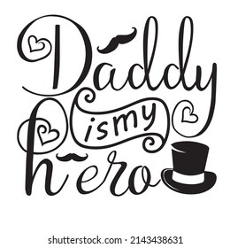 Happy Fathers Day lettering calligraphic compositions. Hand drawn inscriptions on dark background for greeting card.Daddy is my hero,svg,t-shirt design. You are the most awesome dad. svg