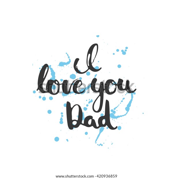 Happy Fathers Day Lettering Calligraphy Greeting Stock ...