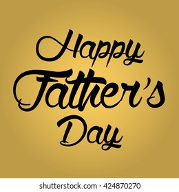 Happy Father's Day lettering card