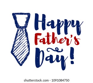 Happy father's day lettering congratulations. Vector