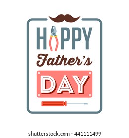 Happy Father's Day. Lettering design. Retro style