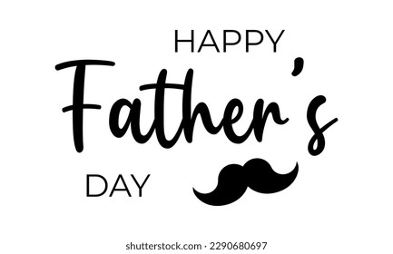 Happy father's day lettering. Holiday calligraphy text on isolated background. Vector EPS 10