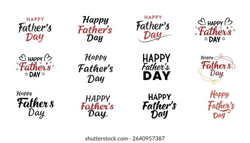 Happy fathers day Lettering. Holiday calligraphy text. Happy Fathers Day lettering.
