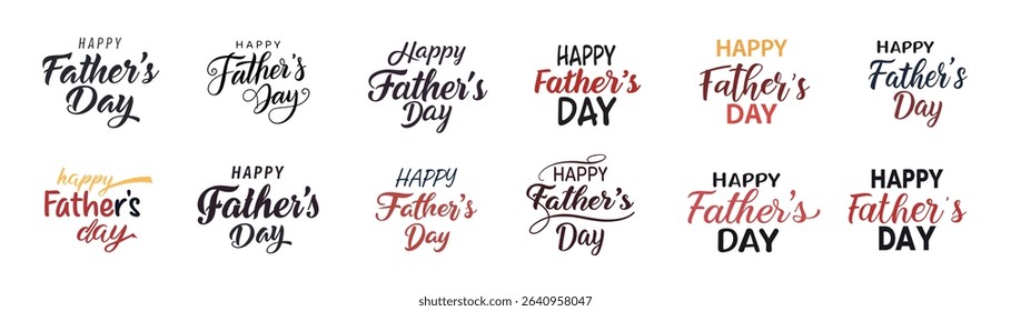 Happy fathers day Lettering. Holiday calligraphy text. Happy Fathers Day lettering.