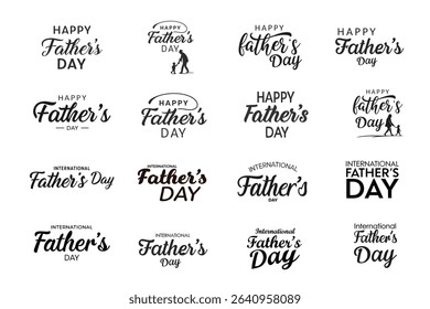 Happy fathers day Lettering. Holiday calligraphy text. Happy Fathers Day lettering.