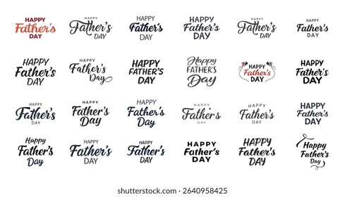 Happy fathers day Lettering. Holiday calligraphy text. Happy Fathers Day lettering.