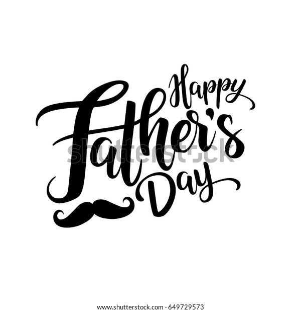 Happy Fathers Day Lettering Isolate On 库存矢量图 免版税