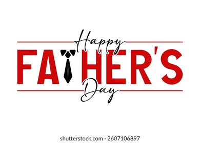 Happy fathers day lettering logo badge sticker vector illustration.