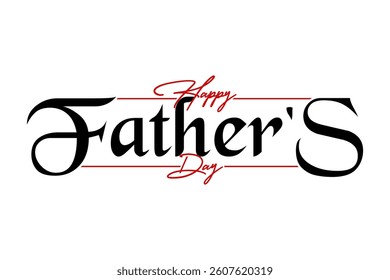 Happy fathers day lettering logo badge sticker vector illustration.