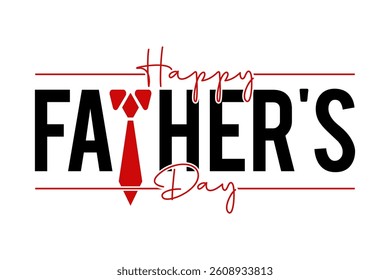 Happy fathers day lettering logo badge sticker vector illustration.