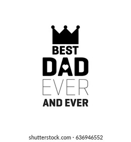 Happy fathers day. Lettering on White Background
