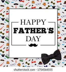 Happy fathers day. Lettering. Pattern Background