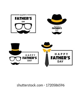 Happy fathers day lettering template