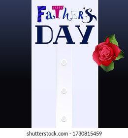 Happy Fathers day lettering text template greeting card. Vector illustration