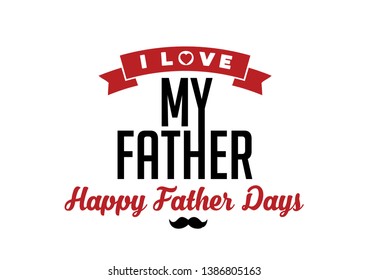 Happy father`s day  lettering typography. vintage banner and poster greeting background