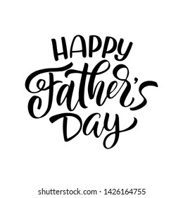 Happy Fathers Day lettering typography set for postcard, card, invitation. Greeting card. Vector illustration EPS 10. Daddy logo, badge, icon. Calligraphy banner on textured background.