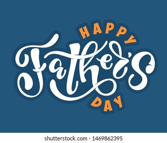 Happy Fathers Day Lettering Typography Set Stock Vector (Royalty Free ...