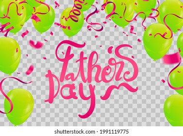 Happy Fathers Day lettering typography for postcard, card, invitation. Greeting card. Vector illustration EPS 10. Dad, Daddy Banner on textured background with ribbon