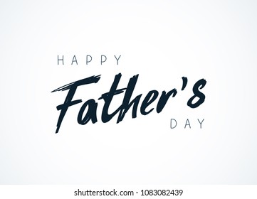 Happy Fathers Day. Lettering. Vector illustration.